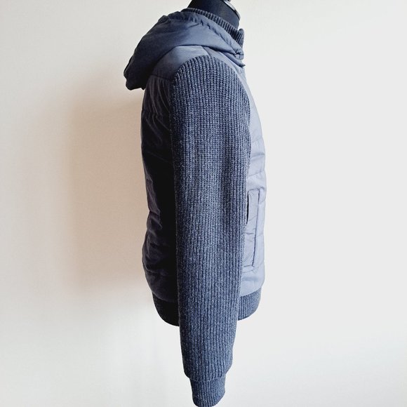 NEW Luigi Bianchi Mantova Navy Quilted Padded Jacket with Tricot Sleeves 50R / M - Picture 4 of 16